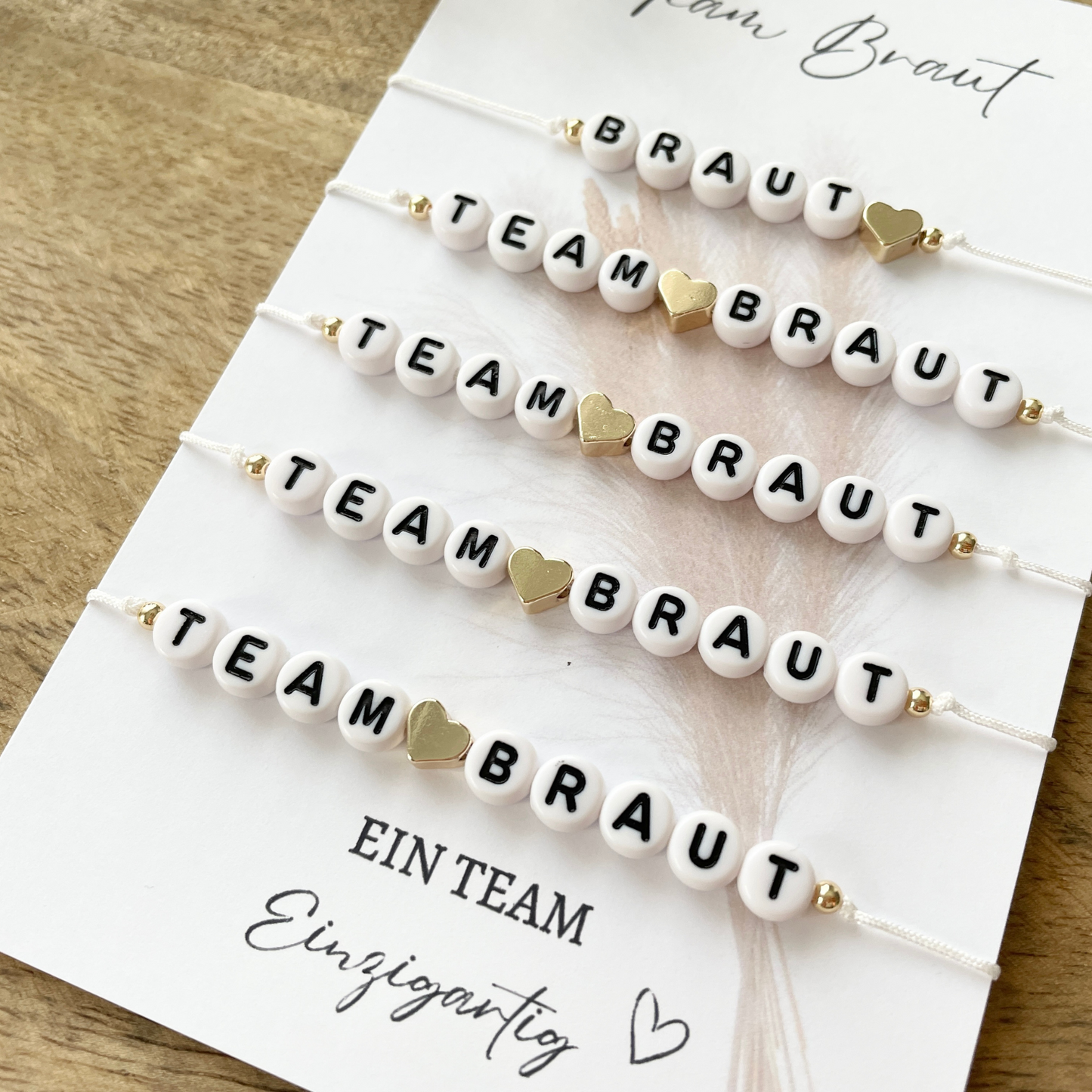 Team Braut | Armband JGA | personalisierbar | Trauzeugin | Armband Junggesellinnenabschied | Freundschaftsband | Team bride