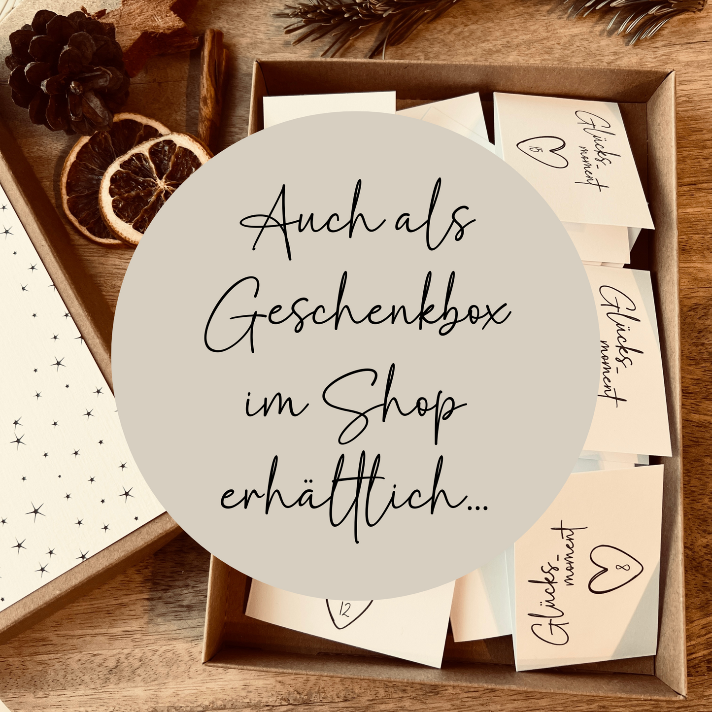 24 Glücksmomente | digitale Datei | Adventskalender zum selbst drucken und beschriften