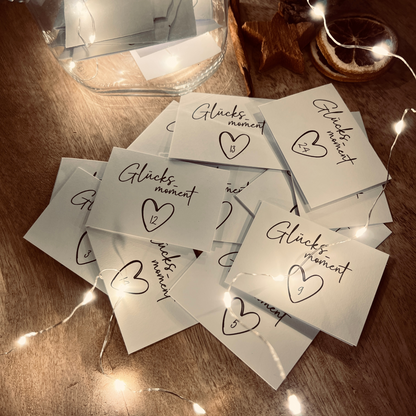 24 Glücksmomente | digitale Datei | Adventskalender zum selbst drucken und beschriften