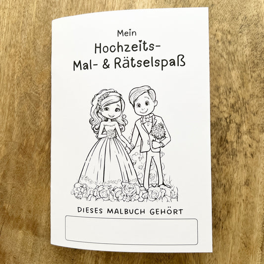 Malbuch Nr. 2 | Malbuch Hochzeit für Kinder | Mal - & Aktivitätenbuch | Rätselspaß für Kinder | Unterhaltung Kinder Hochzeit | DIN A5